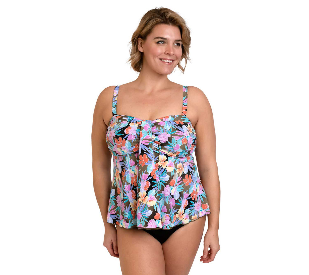 Fit 4 Ur Tummy Topaz Waterfall Top Fit4u Swim 1945