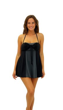 601031 Blk 2 Tone Convertible Dress - Missy1